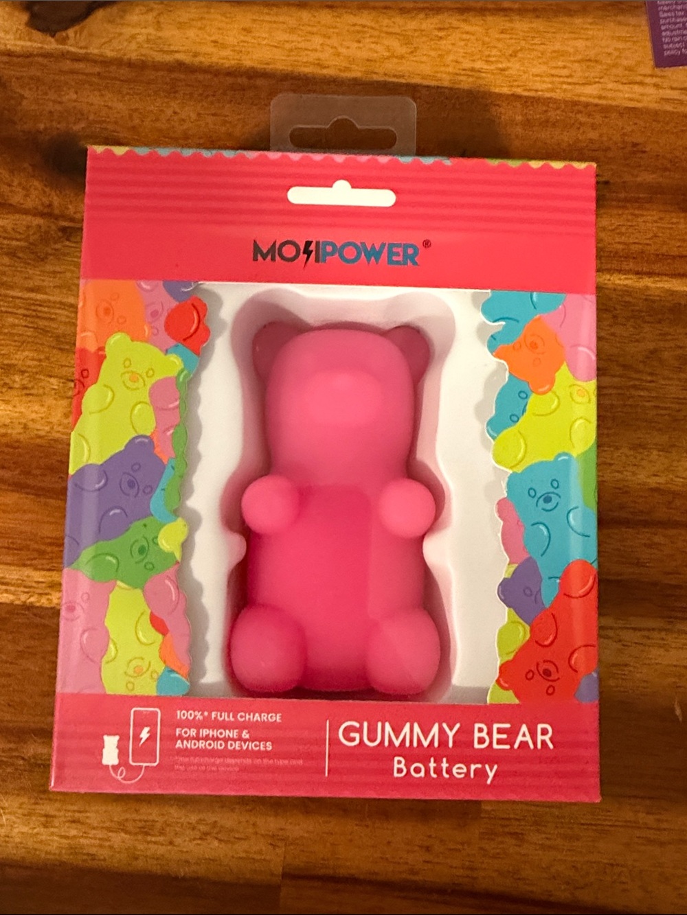 Pink Gummy Bear Battery - Portable Power